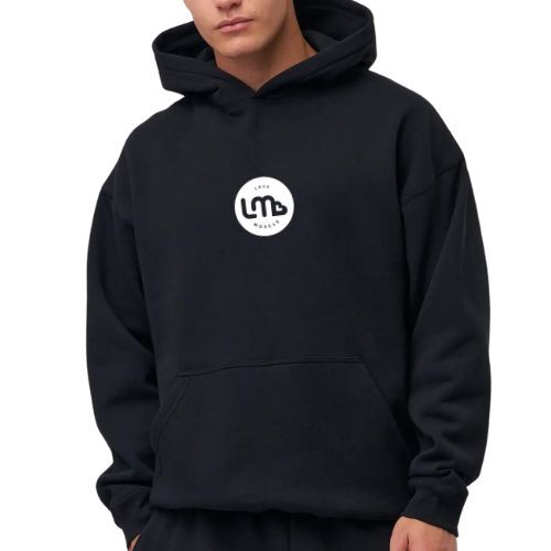 premium black hoodie or crewneck jumper (mens & womens)